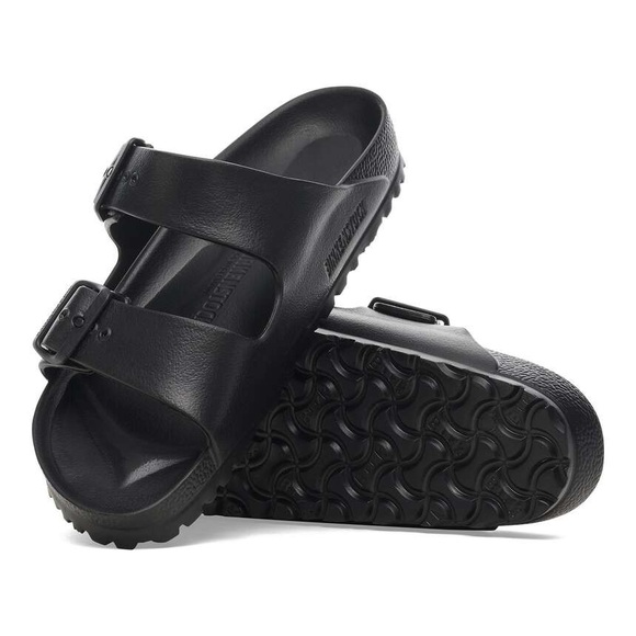 Birkenstock Shoes - Birkenstock Arizona Essential EVA Adjustable Buckle Strap Slide Sandals Black 37